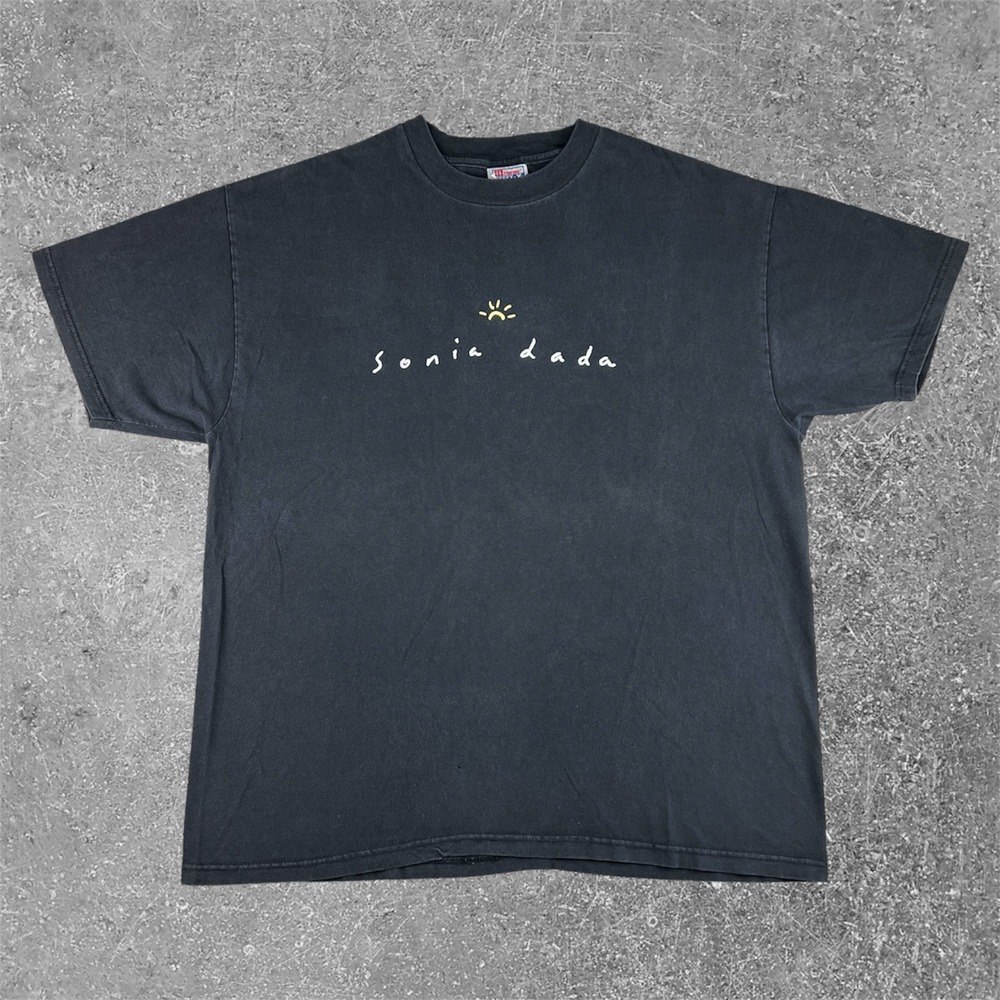 Vintage Sonia Dada Rock‎ Band T Shirt Mens XL Faded Black 90s Grunge Baggy Punk